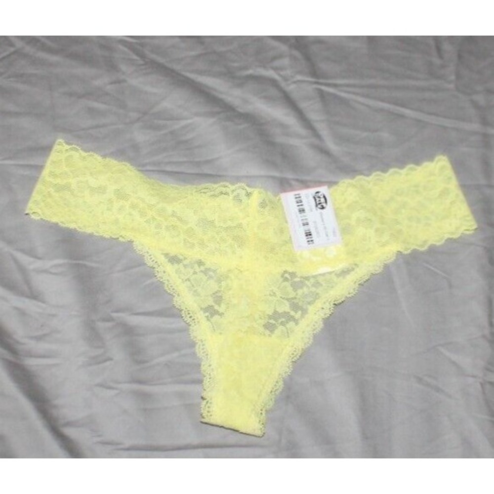 Auden Women's Lace Thong yellow size XS